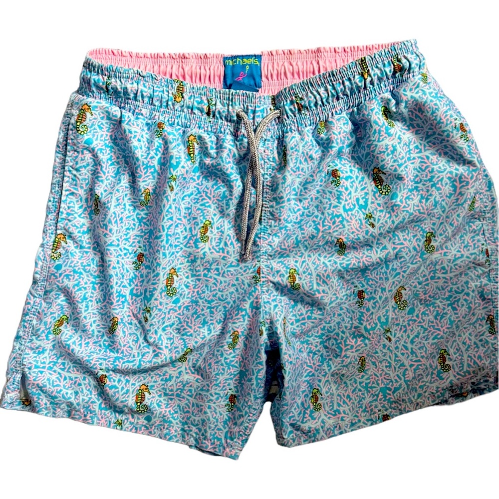 Michael’s Swimwear Seahorse with coral design L